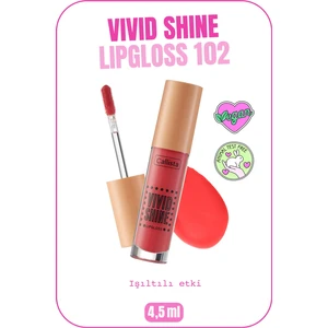 Vivid Shine Lipgloss Nemlendirici Işıltılı Dudak Parlatıcısı - 102 Candied Peach - Turuncu