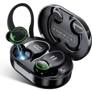 Tws Bluetooth 5.3 Kulak Kancası Kulaklık Spor Kulaklık LED Kulaklık Kablosuz Kulaklık Gürültü Azaltma Mikrofon 48 H Hifi Müzik Süresi (Yurt Dışından)