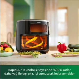 Rapid Air 5.6 Litre Camlı  Airfryer   Xl Fritöz