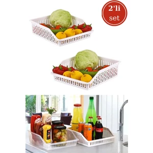 Buzdolabı Düzenleyici Çok Amaçlı Dolap İçi Organizer 2’li
