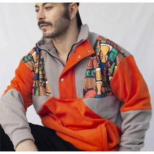 Erkek  Yarım Fermuarlı Polar Sweatshirt