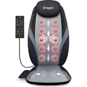 ERG-782 Shiatsu Ovmalı Isıtmalı Masaj Koltuğu Minderi Masaj Aleti