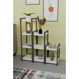 Furnature Design Metal Dekoratif Çok Amaçlı Raf 9 Raflı Banyo Mutfak Rafı Çiçeklik Organizer Beyaz