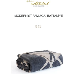İyi Geceler İstanbul Modernist Çift Kişilik Pamuklu Battaniye