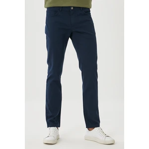 Altınyıldız Classics Erkek Lacivert Slim Fit Dar Kesim 5 Cep Pamuklu Kanvas Esnek Chino Pantolon