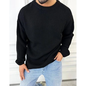 Elku Moda Kazak Oversize Çift Kat Örme Naturel Pamuk Bol Kesim Tüylenmeyen Salaş Triko Kazak