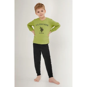 U.S. Polo Assn.  Asnn Erkek Çocuk Yeşil Pijama Takımı