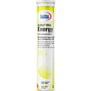Eurho Vital Energy Efervesan Tablet - Multivitamin, Taurin, Kafein İçeren Takviye Edici Gıda