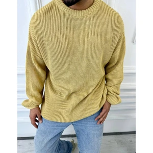 Elku Moda Kazak Oversize Çift Kat Örme Naturel Pamuk Bol Kesim Tüylenmeyen Salaş Triko Kazak