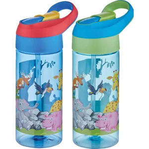 Fiftyfifty 2 Li Set 500ML Tritan Kalın Pipetli Çocuk Okul Su Matarası