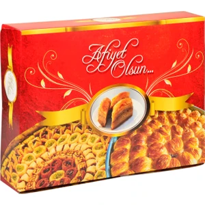 Miyo Ambalaj Baklava Kutusu 100'lü Paket Metalizeli Krome Karton Baskılı Ambalaj