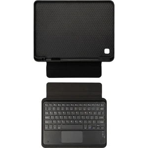Samsung Galaxy Tab A7 Lite Kılıf Border Keyboard Bluetooh Bağlantılı Standlı Klavyeli Tablet Kılıf (Model SM-T220,T225,T227)