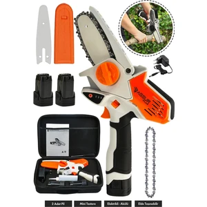 Assur Plus Şarjlı Akülü Bıçkı Odun Kesme Ağaç Kesme Dal Budama Şarjlı El Testeresi Çantalı