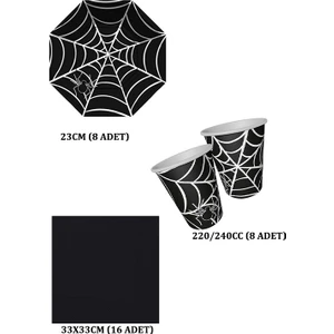 Cadılar Bayramı Halloween  Temalı Konsept Bardak Tabak Peçete