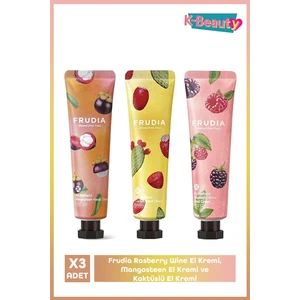 Nemlendirici El Kremi Seti – Ahududu Şaraplı, Mangosteen ve Kaktüslü 3’lü Bakım Paketi