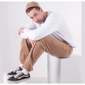 Kadın Erkek Kahverengi Cepli Paçası Lastikli Polar Eşofman Altı