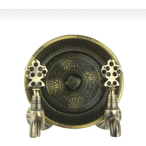 Kurna Musluğu Kurna Bataryası Antik Gold Eskitme Renk ve Hamam Tası Komple Set Hamam Kurna Musluğu