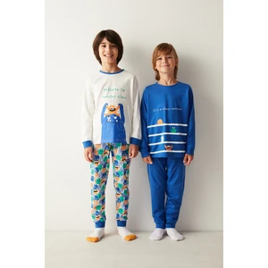 Erkek Çocuk Monster Class Uzun Kollu 2'li Pack Pijama Set