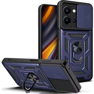 Vivo Y36 Kılıf Yüzüklü Sürgülü Kamera Korumalı Pars