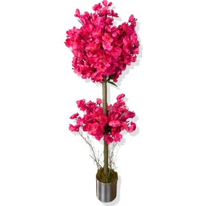 Fuşya Bahar Dalı 100 cm 12X12 Metal Saksı