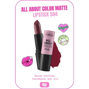 All About Color Matte Lipstick Nemlendirici Mat Ruj - 504 That Rose - Bordo