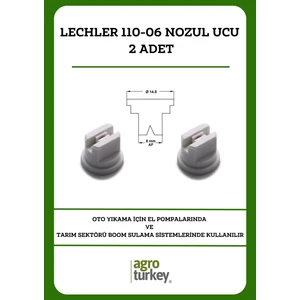 Agro Turkey Lechler 110-06 Meme Yüksek Etki Alanlı Meme / Lu-C ( Nozul Ucu ) - 2 Adet