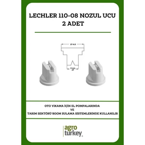 Agro Turkey Lechler 110-08 Meme Yüksek Etki Alanlı Meme / Lu-C ( Nozul Ucu ) - 2 Adet