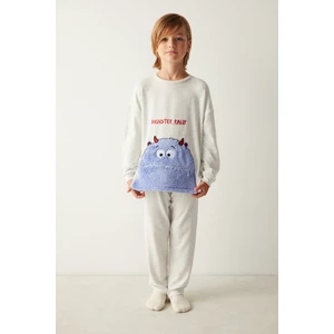 Erkek Çocuk Monster Rally St Uzun Kollu Pijama Takımı