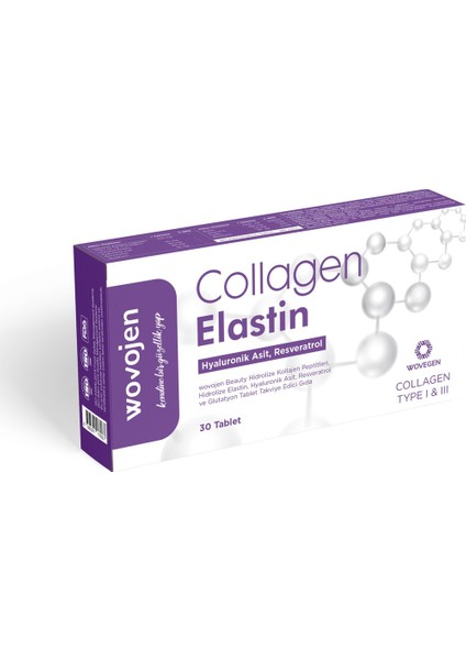 Collagen Beauty 30 Tablet Hidrolize Peptitleri, Hidrolize , Hyaluronik Asit, Resveratrol ve Glutatyon Takviye Edici Gıda