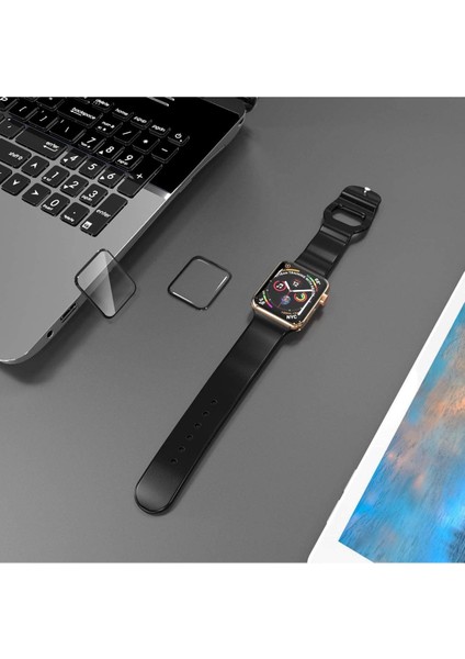 Apple Watch 2 3 4 5 6 Se Nike 42MM Uyumlu Ekran Koruyucu Kavisli Tam Kaplayan Nano Koruyucu