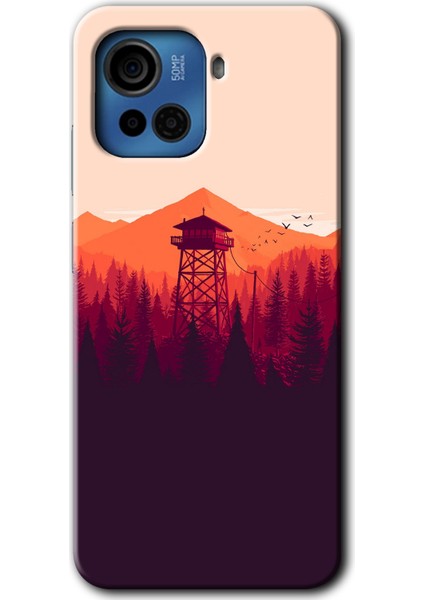 Casper Via F30 Kılıf Hd Desen Baskılı Arka Kapak + Kırılmaz Cam - Gözlem Kulesi
