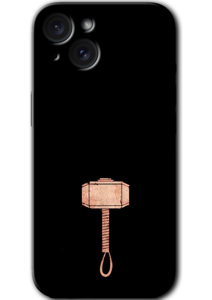 Apple iPhone 15 Uyumlu Kılıf Hd Desen Baskılı Arka Kapak - Thor Çekiç