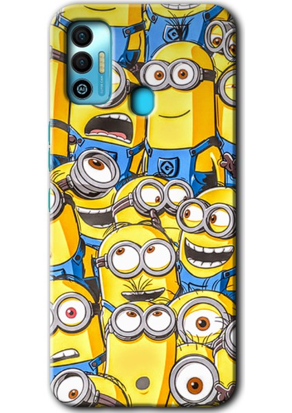 Tecno Spark 7t Kılıf Hd Desen Baskılı Arka Kapak - Minion Ordusu