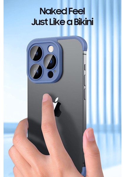 Iphone 14 Pro Uyumlu Kamera Lens Koruyucu ve Çerçeve Koruyucu Kılıf