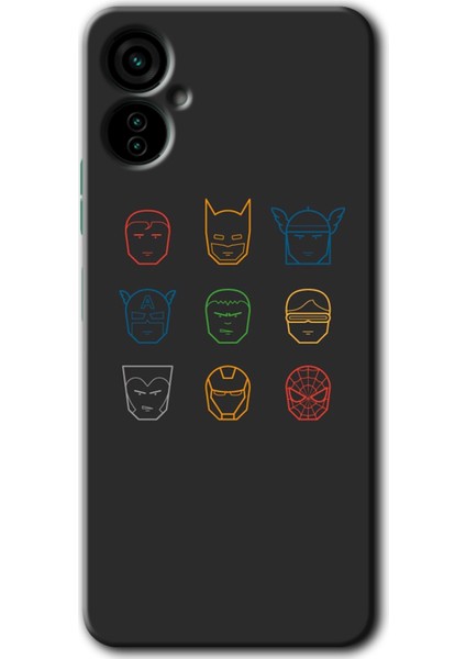 Tecno Camon 19 Neo Kılıf Hd Desen Baskılı Arka Kapak - Avengers Minimalism
