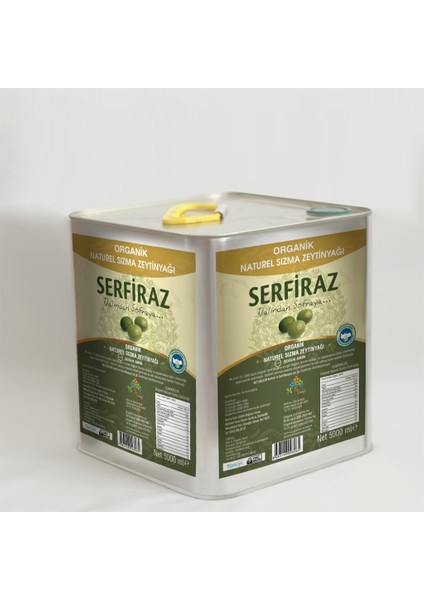 Serfiraz Soğuk Sıkım Organik Sertifikalı Naturelsızma Zeytinyağı 5000 Ml