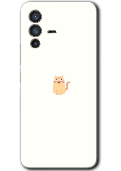 Vivo V23 5g Kılıf Hd Desen Baskılı Arka Kapak - Cat Minimalism