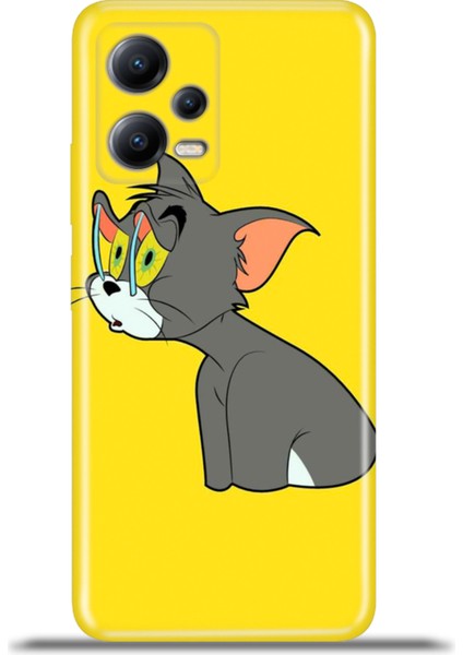 Xiaomi Redmi Note 12 5g Kılıf Esnek Silikon Kamera Koruma 4K Desenli Özel Tasarım - Yorgun Tom