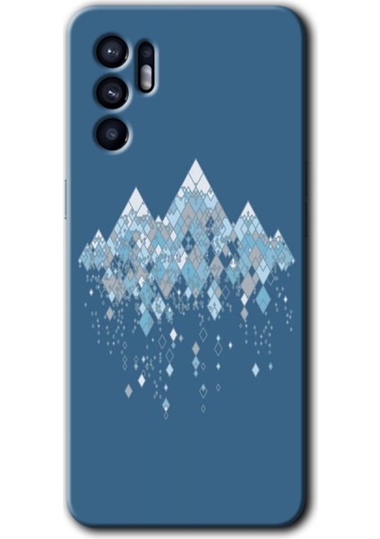 Oppo Reno 6 Kılıf Hd Desen Baskılı Arka Kapak + Kırılmaz Cam - Iceberg