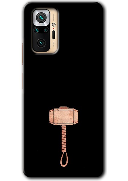 Redmi Note 10 Pro Kılıf Hd Desen Baskılı Arka Kapak + Kırılmaz Cam - Thor Çekiç