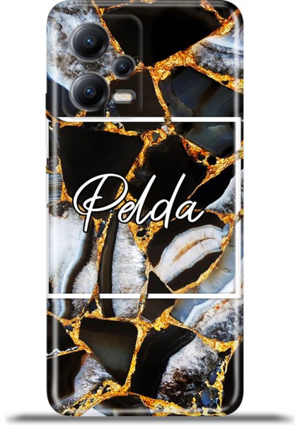 Xiaomi Redmi Note 12 5g Kılıf Silikon Esnek Kamera Koruma Kişiye Özel Isim - Karat Mermer