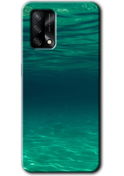 Oppo A74 Kılıf Hd Desen Baskılı Arka Kapak + Kırılmaz Cam - Derin Deniz