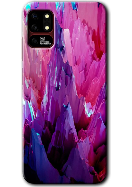 Reeder S19 Max Kılıf Hd Desen Baskılı Arka Kapak + Kırılmaz Cam - Abstraction Sharp