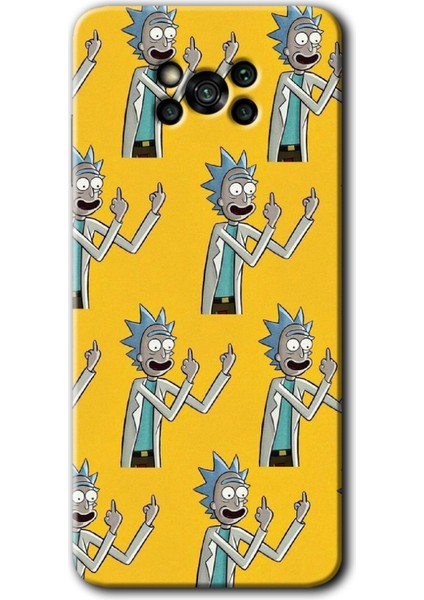 Poco X3 Pro Kılıf Hd Desen Baskılı Arka Kapak + Kırılmaz Cam - Rick Felsefesi