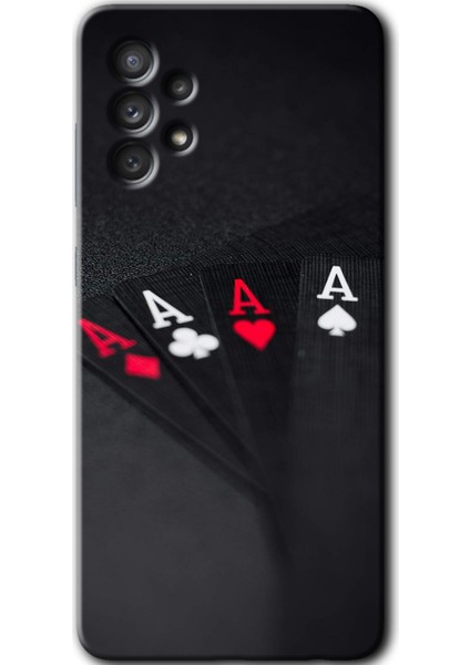 Galaxy A72 Kılıf Hd Desen Baskılı Arka Kapak + Kırılmaz Cam - Full As