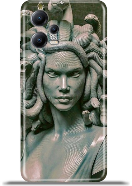 Xiaomi Redmi Note 12 5g Kılıf Esnek Silikon Kamera Koruma 4K Desenli Özel Tasarım - Medusa
