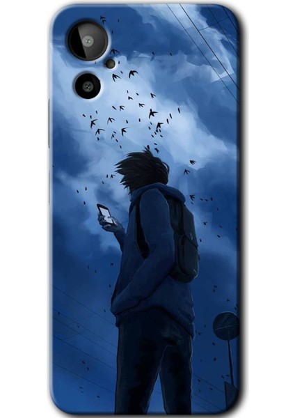 General Mobile 23 Se Kılıf Hd Desen Baskılı Arka Kapak + Kırılmaz Cam - Sonbahar Yalnızlığı