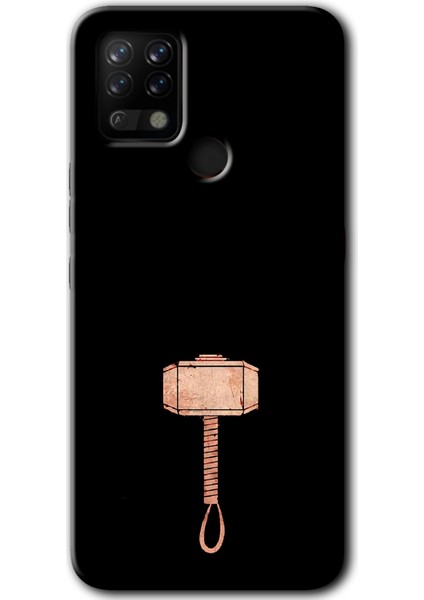 Tecno Pova Kılıf Hd Desen Baskılı Arka Kapak + Kırılmaz Cam - Thor Çekiç