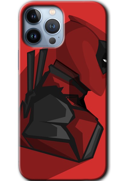 Apple iPhone 13 Pro Max Kılıf Hd Desen Baskılı Arka Kapak + Kırılmaz Cam - Deadpool