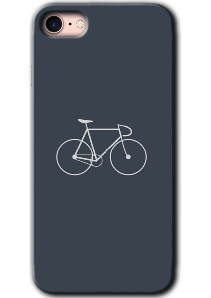 Apple iPhone 7 Kılıf Hd Desen Baskılı Arka Kapak + Kırılmaz Cam - Bike
